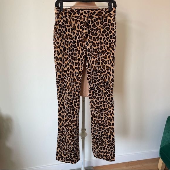FRAME Classic Cheetah Blazer Mini Boot Cheetah-Print Velvet Pants Suit NWT Sz 0 - Picture 8 of 12